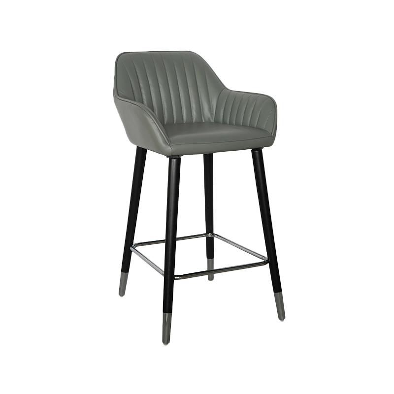 PU Modernong Estilo na may Black Oak Bar Stool